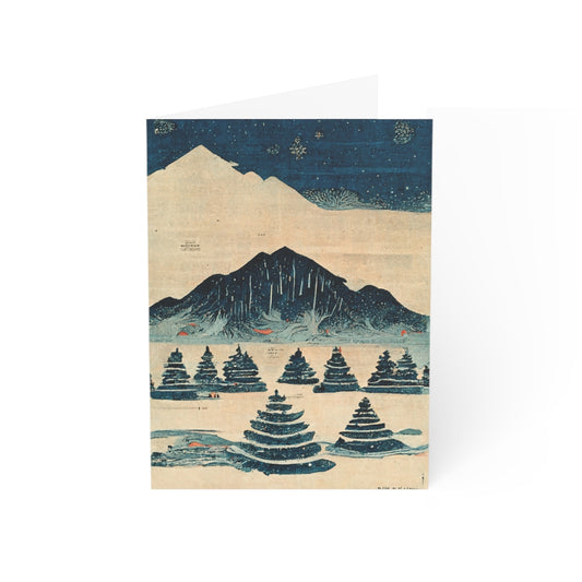 Christmas Trees & Mountains Greeting Card